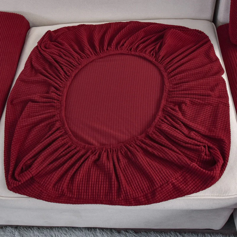 Elastic L-Shaped Sofa Slipcover for Living Room, Velvet Plush Couch Covers for Chaise Longue Seats - Image 4