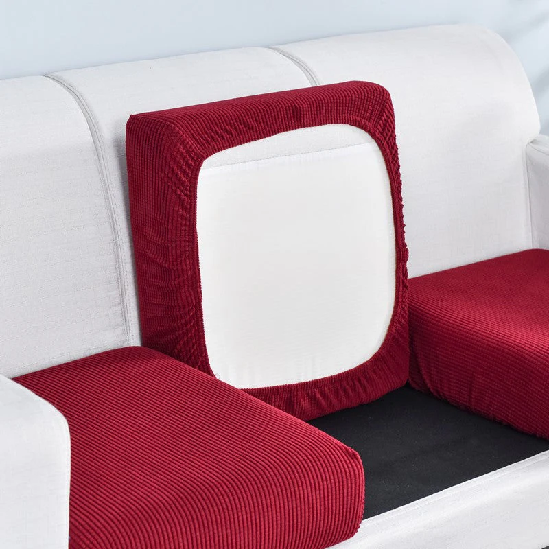 Elastic L-Shaped Sofa Slipcover for Living Room, Velvet Plush Couch Covers for Chaise Longue Seats - Image 5