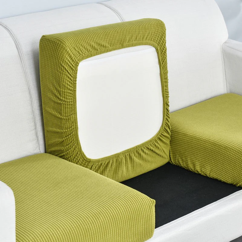 Elastic L-Shaped Sofa Slipcover for Living Room, Velvet Plush Couch Covers for Chaise Longue Seats - Image 7