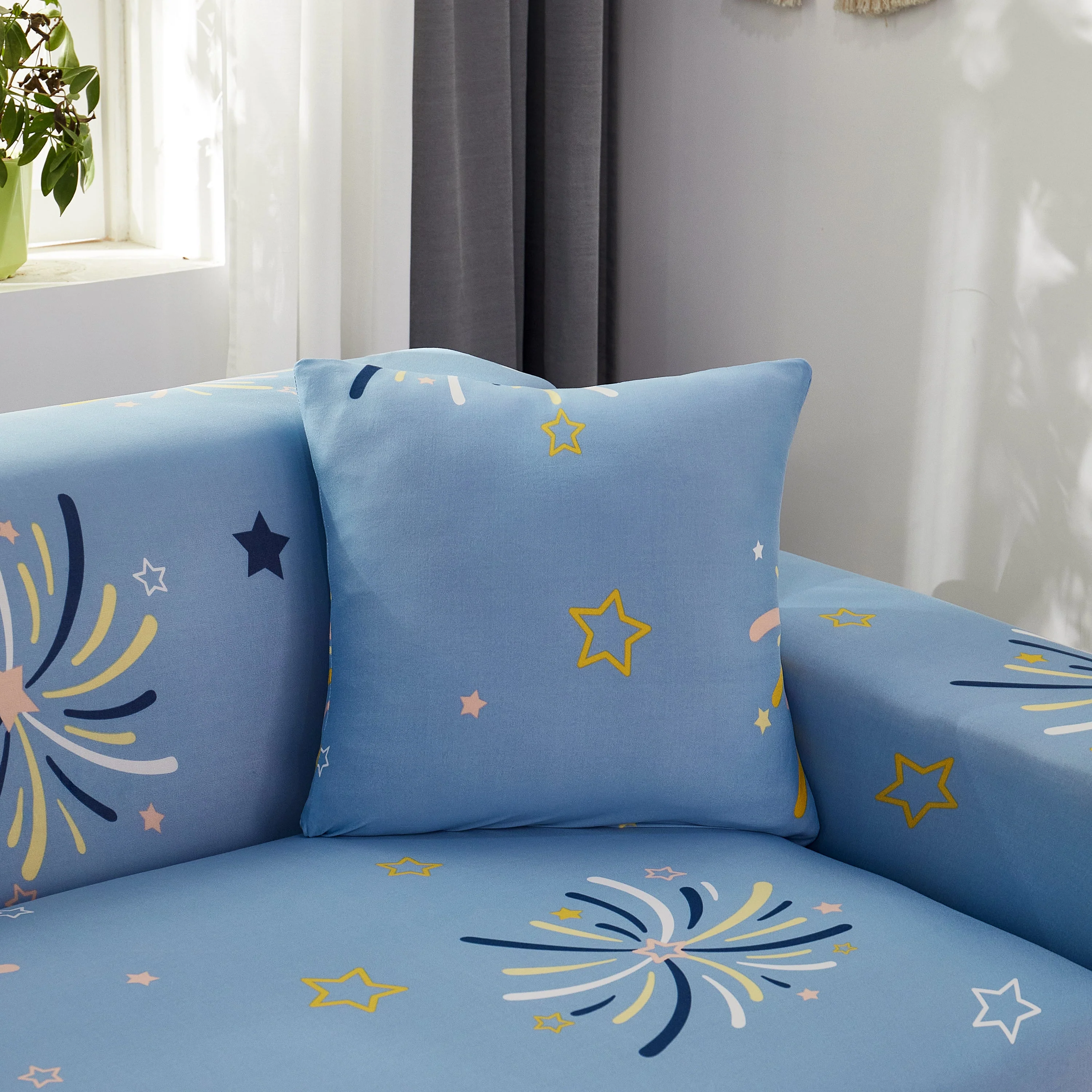 Elastic Washable L-Shaped Sofa Cover, Non-Slip Spandex for 1-5 Seater Sectional Sofa - Image 7