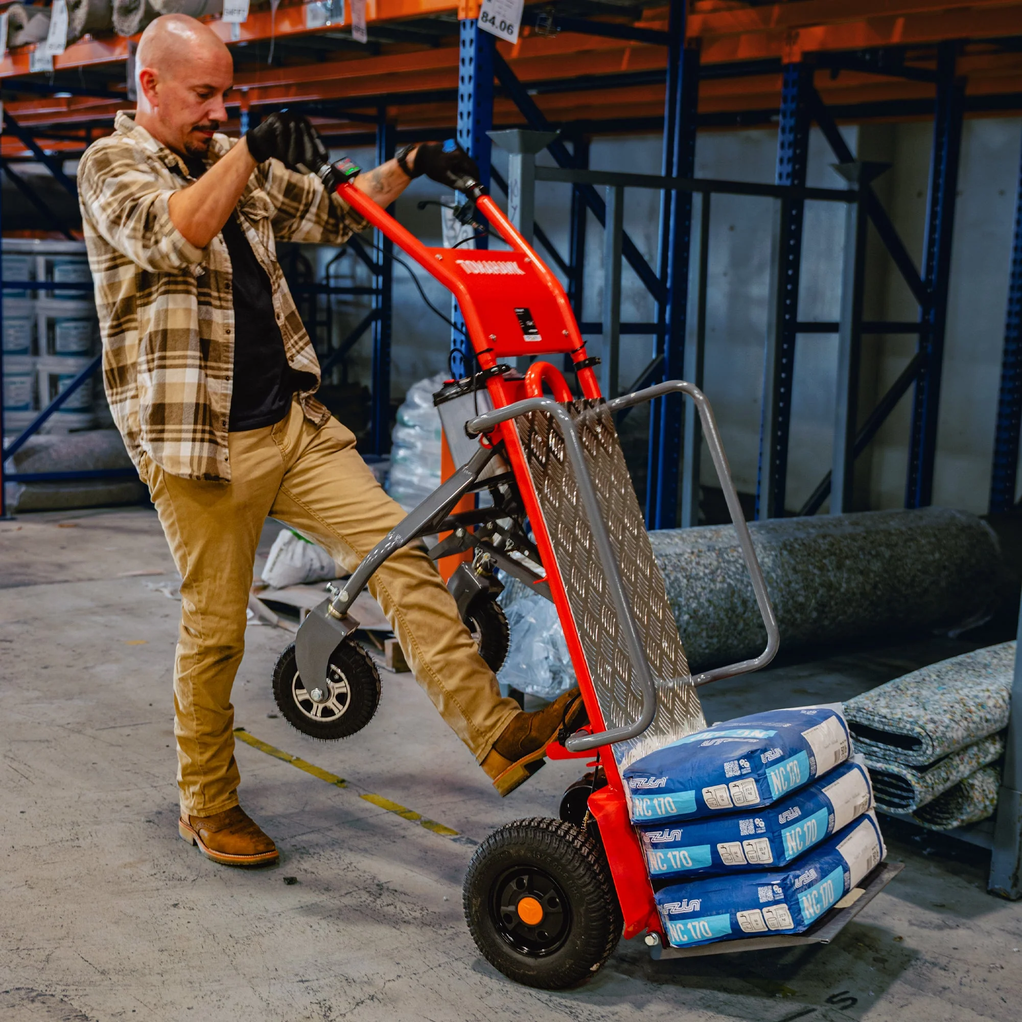 Electric Dolly Cart Hand Truck 570 lbs Capacity for Warehouses Shops & Material Handling - Image 3