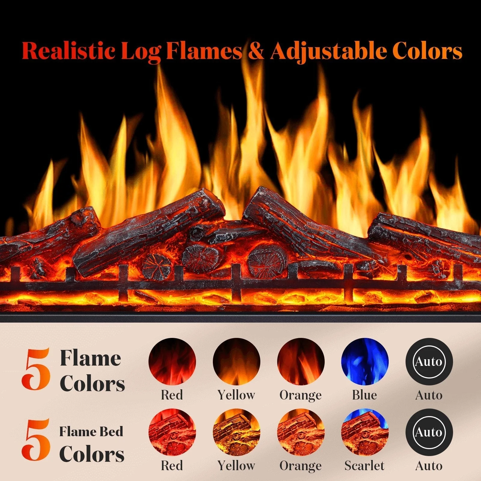 Electric Fireplace Insert Adjuatble Flame Colors 936A,939A,936BXB,939BXB - Image 2