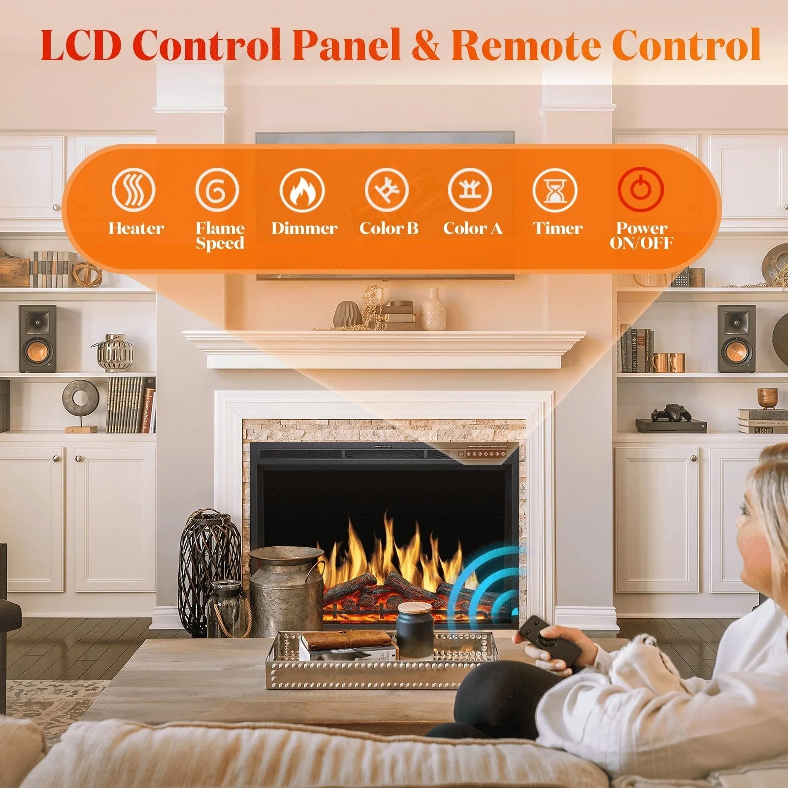 Electric Fireplace Insert Adjuatble Flame Colors 936A,939A,936BXB,939BXB - Image 21