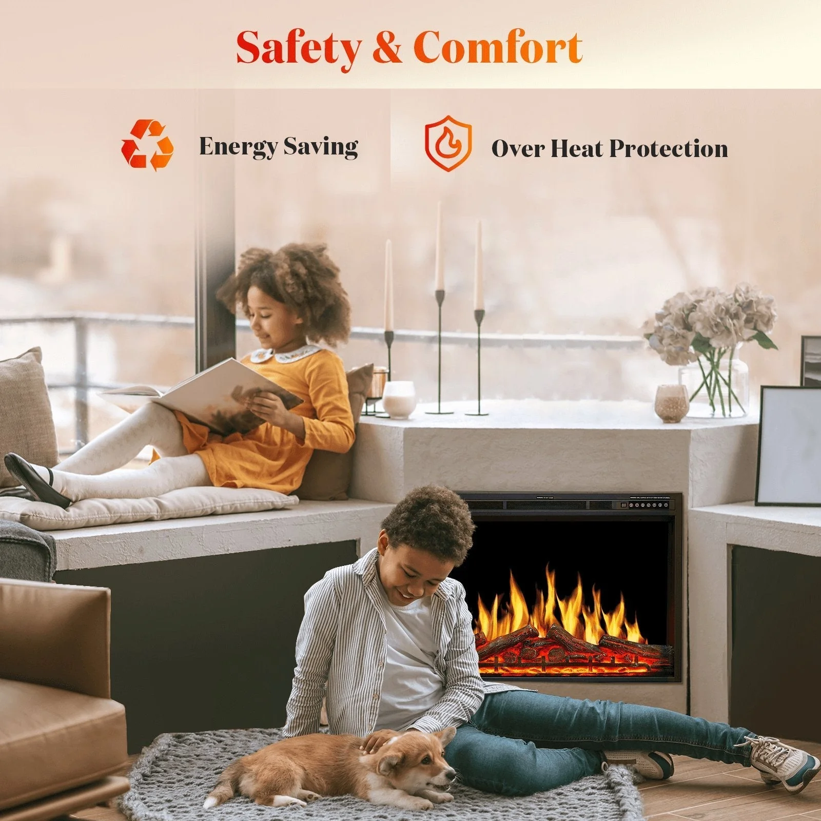 Electric Fireplace Insert Adjuatble Flame Colors 936A,939A,936BXB,939BXB - Image 22