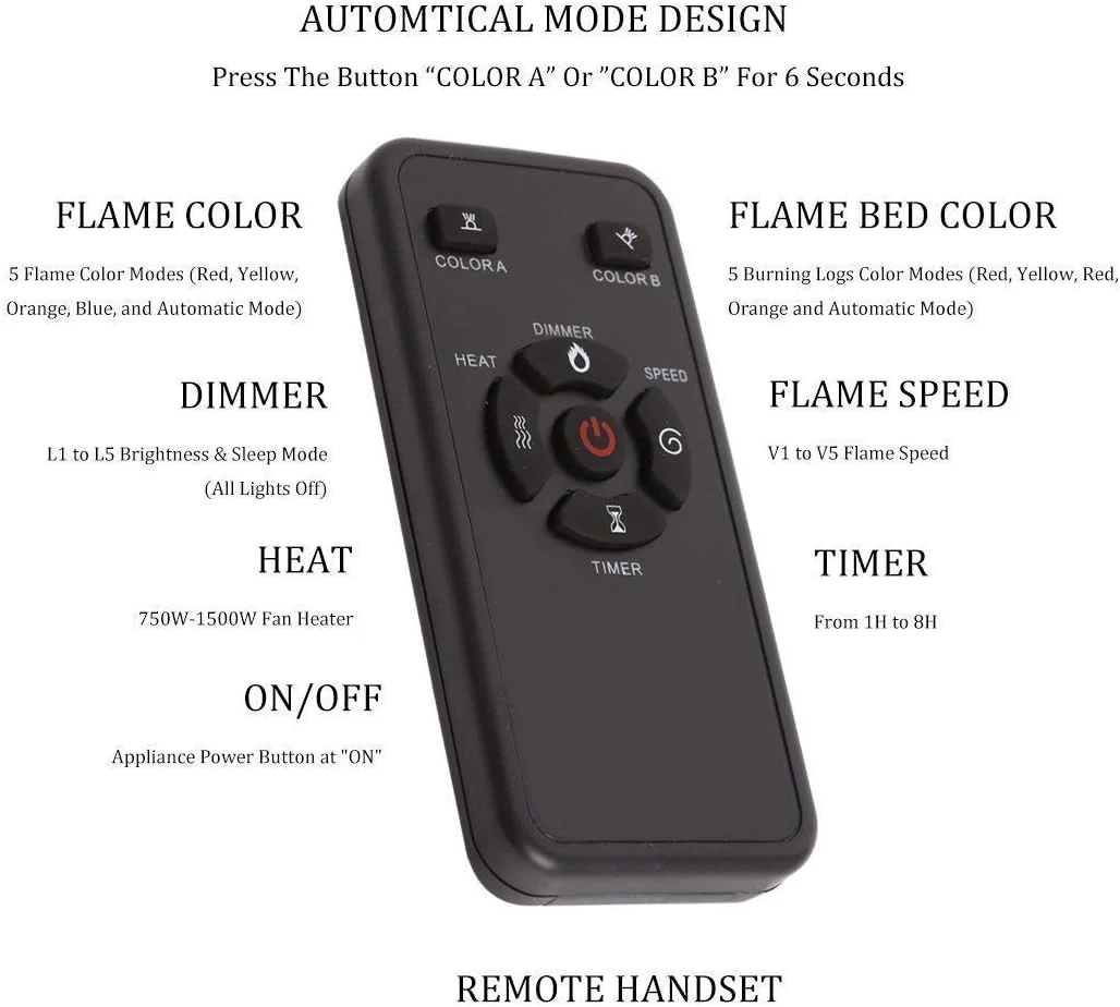 Electric Fireplace Insert Adjuatble Flame Colors 936A,939A,936BXB,939BXB - Image 25