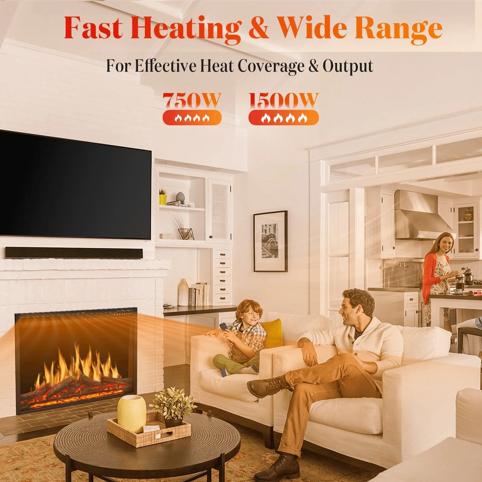 Electric Fireplace Insert Adjuatble Flame Colors 936A,939A,936BXB,939BXB - Image 4