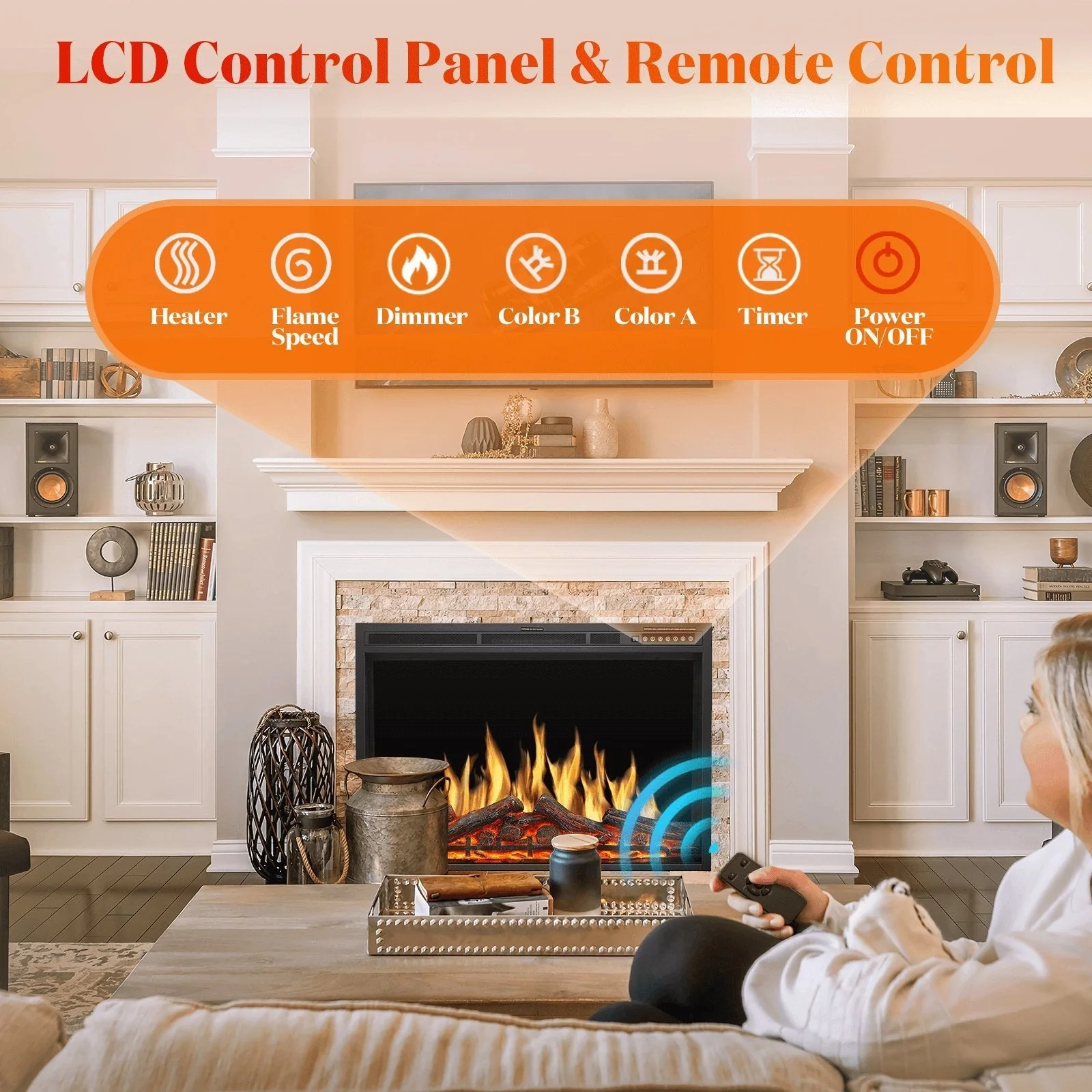 Electric Fireplace Insert Adjuatble Flame Colors 936A,939A,936BXB,939BXB - Image 6