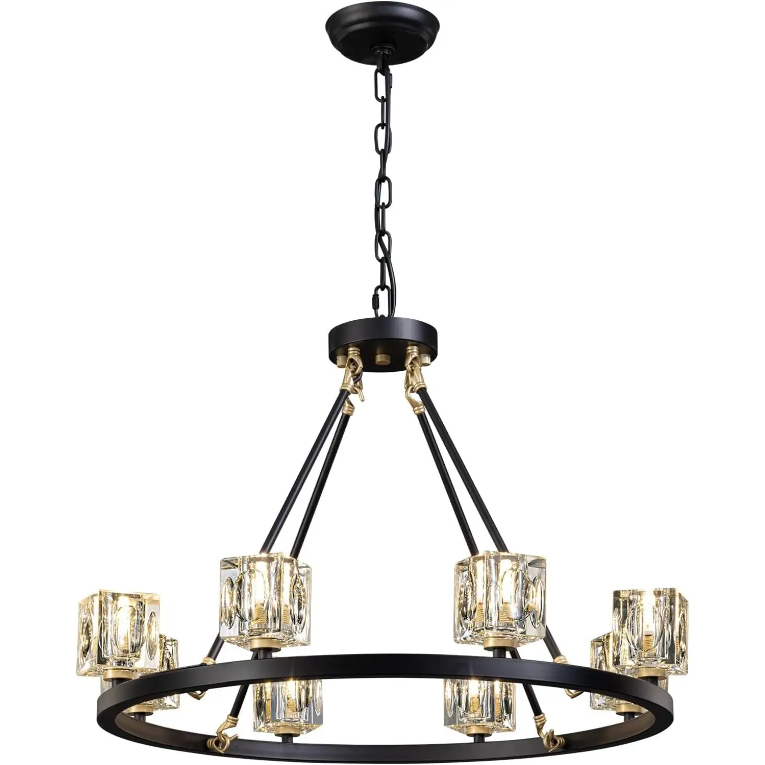 Elegant Adjustable Height Wagon Wheel Chandelier for Modern Homes - Image 10