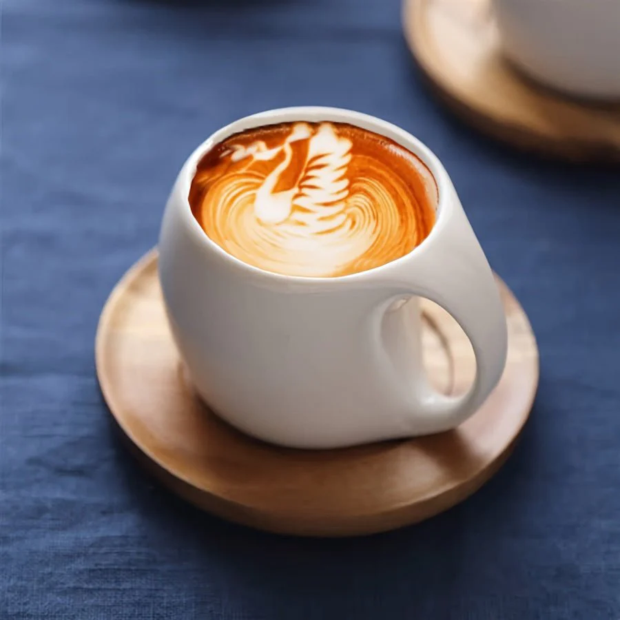 Elegant Ceramic Mug & Saucer Set | 7oz Modern Eco Drinkware - Image 3