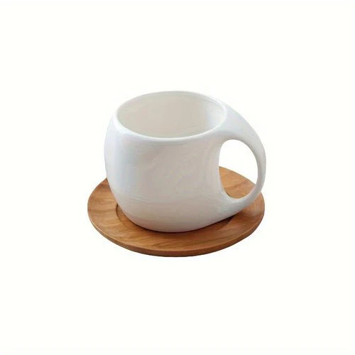 Elegant Ceramic Mug & Saucer Set | 7oz Modern Eco Drinkware - Image 7