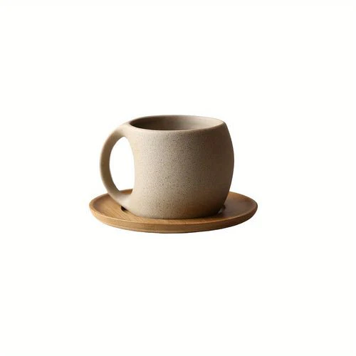 Elegant Ceramic Mug & Saucer Set | 7oz Modern Eco Drinkware - Image 8