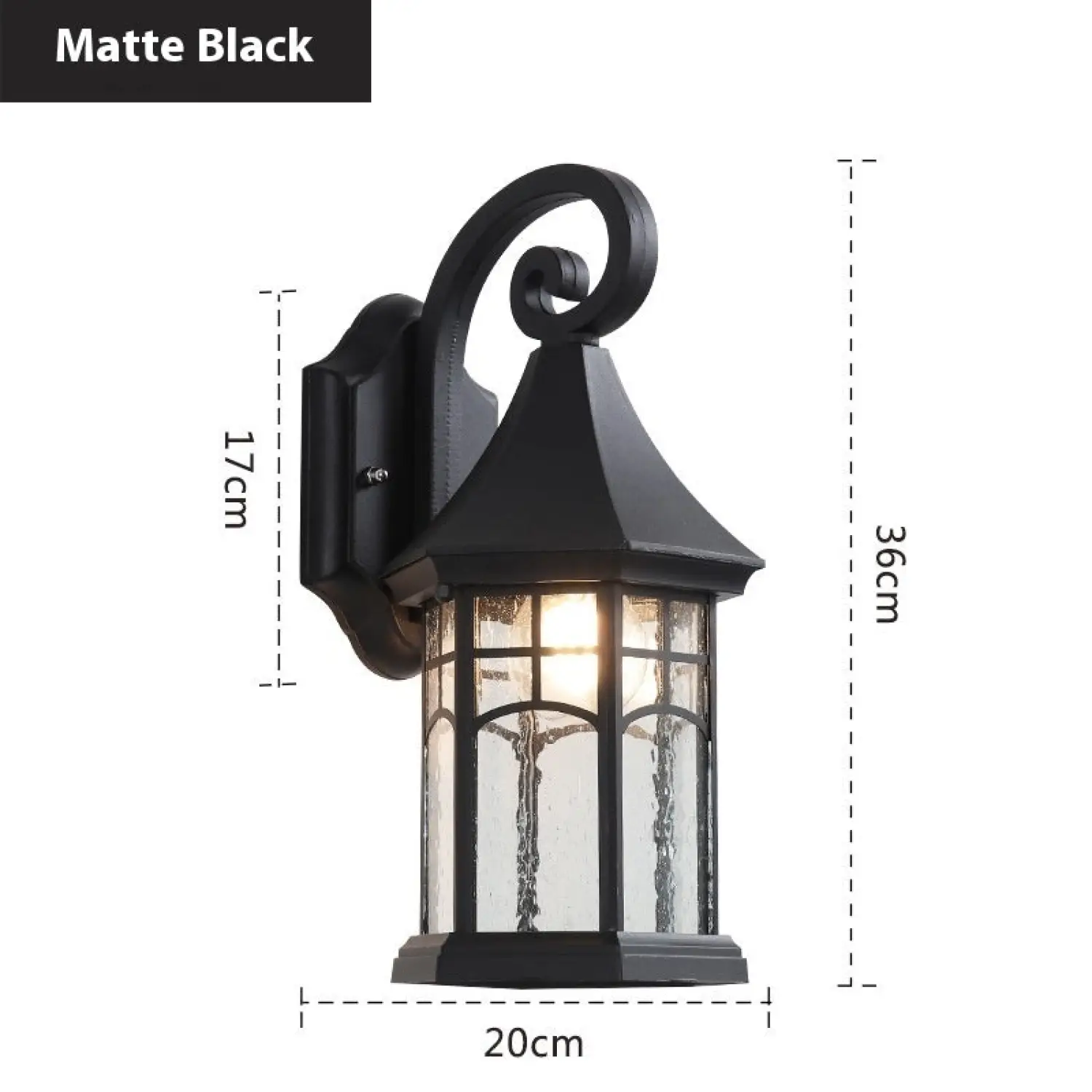 Elegant Sand Black Wall Lamp Decorative with LED and Bubble Glass Finish - Image 2