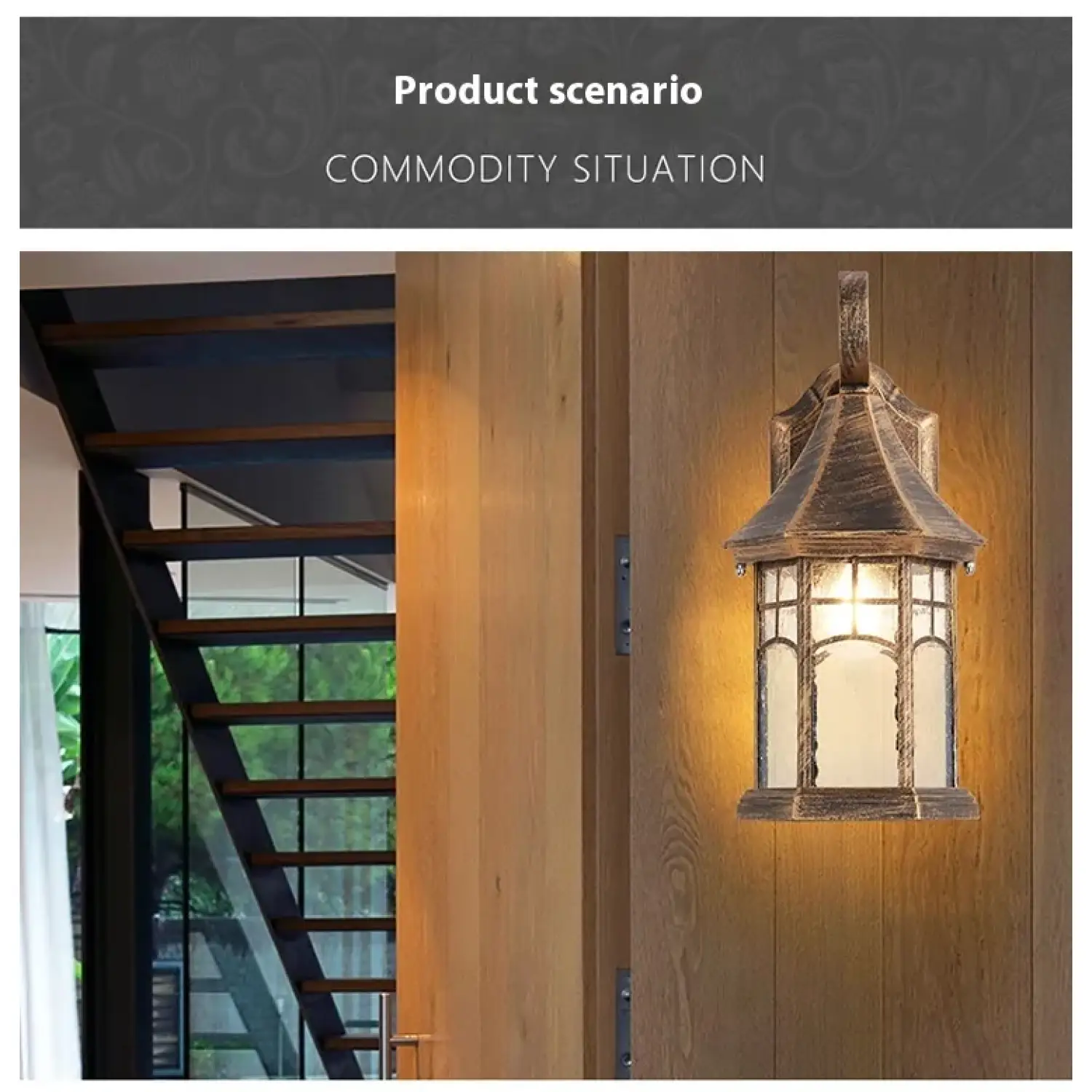 Elegant Sand Black Wall Lamp Decorative with LED and Bubble Glass Finish - Image 7