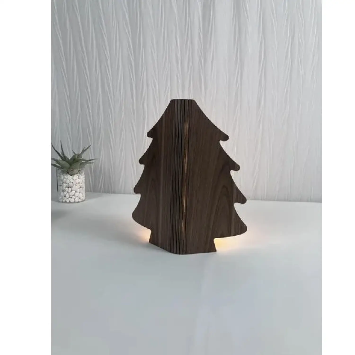Elegant Wooden Christmas Lamp with Foldable Design for Warm Lighting - Image 5