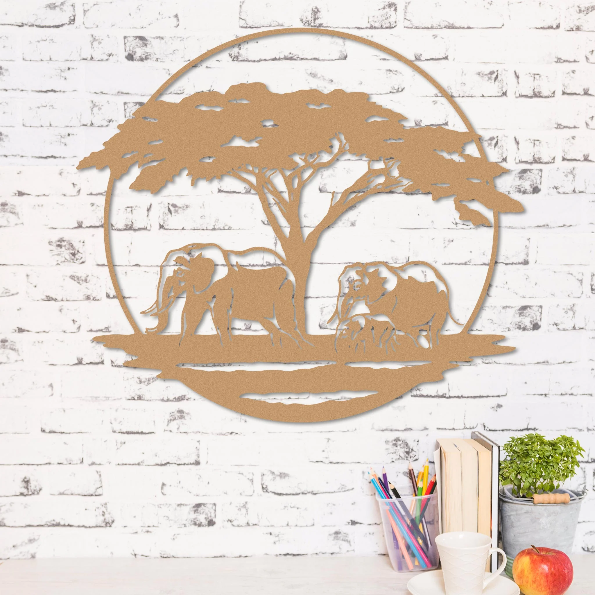 Elephant with Calf in the Serengeti Sign - Image 4