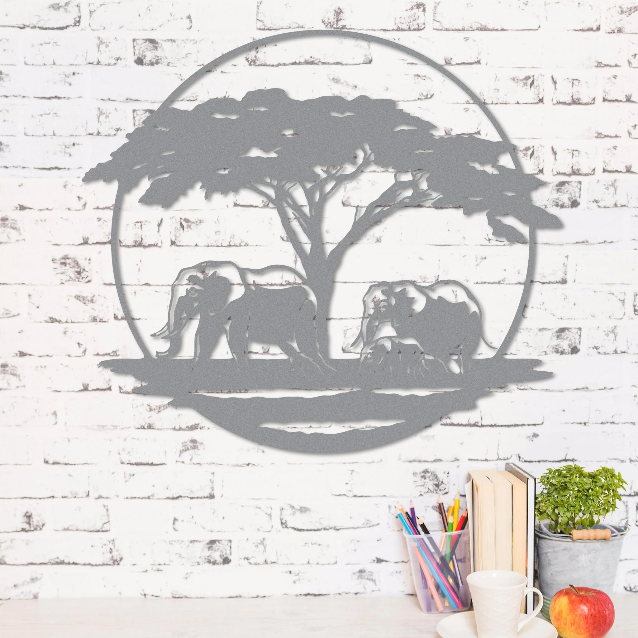 Elephant with Calf in the Serengeti Sign - Image 5