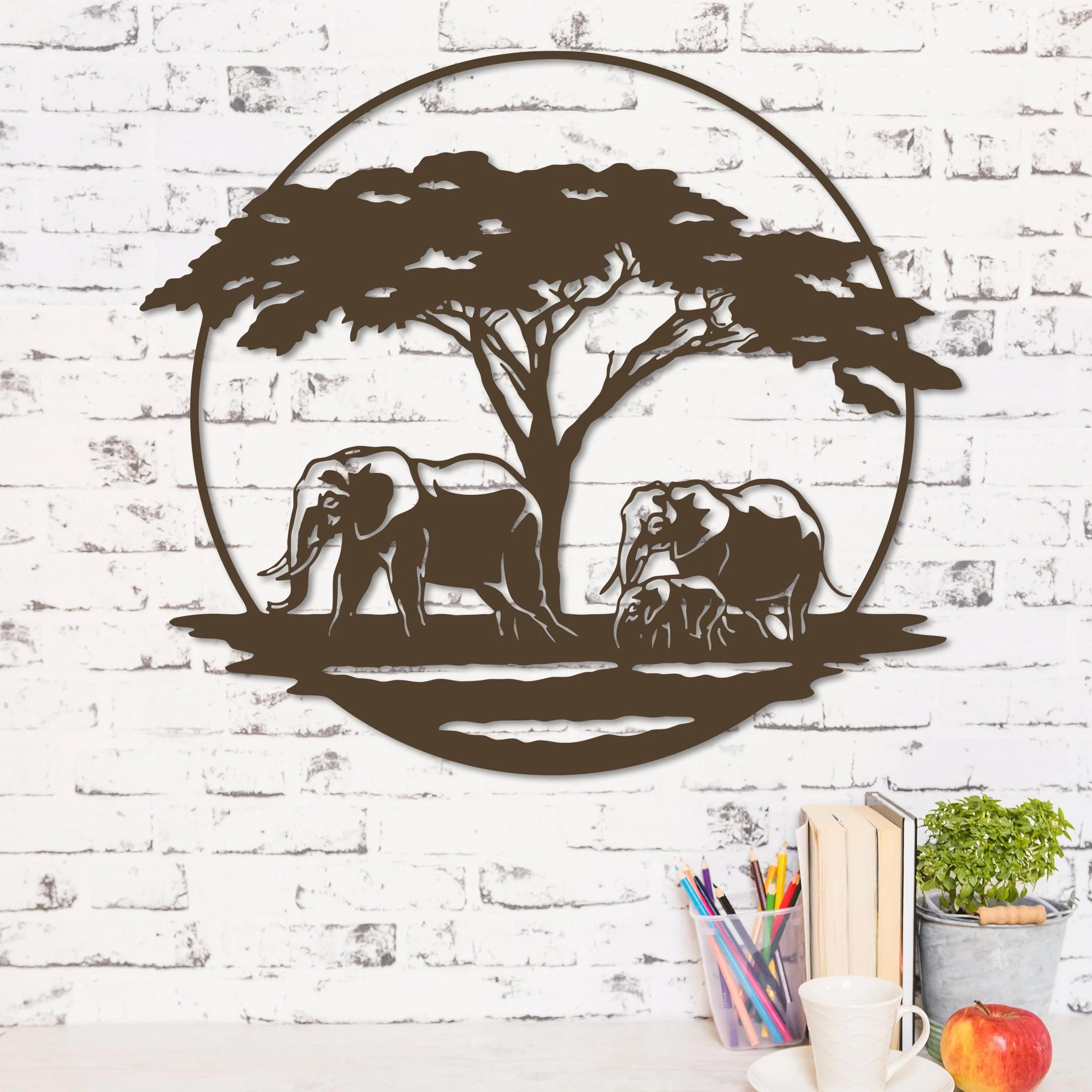Elephant with Calf in the Serengeti Sign - Image 6