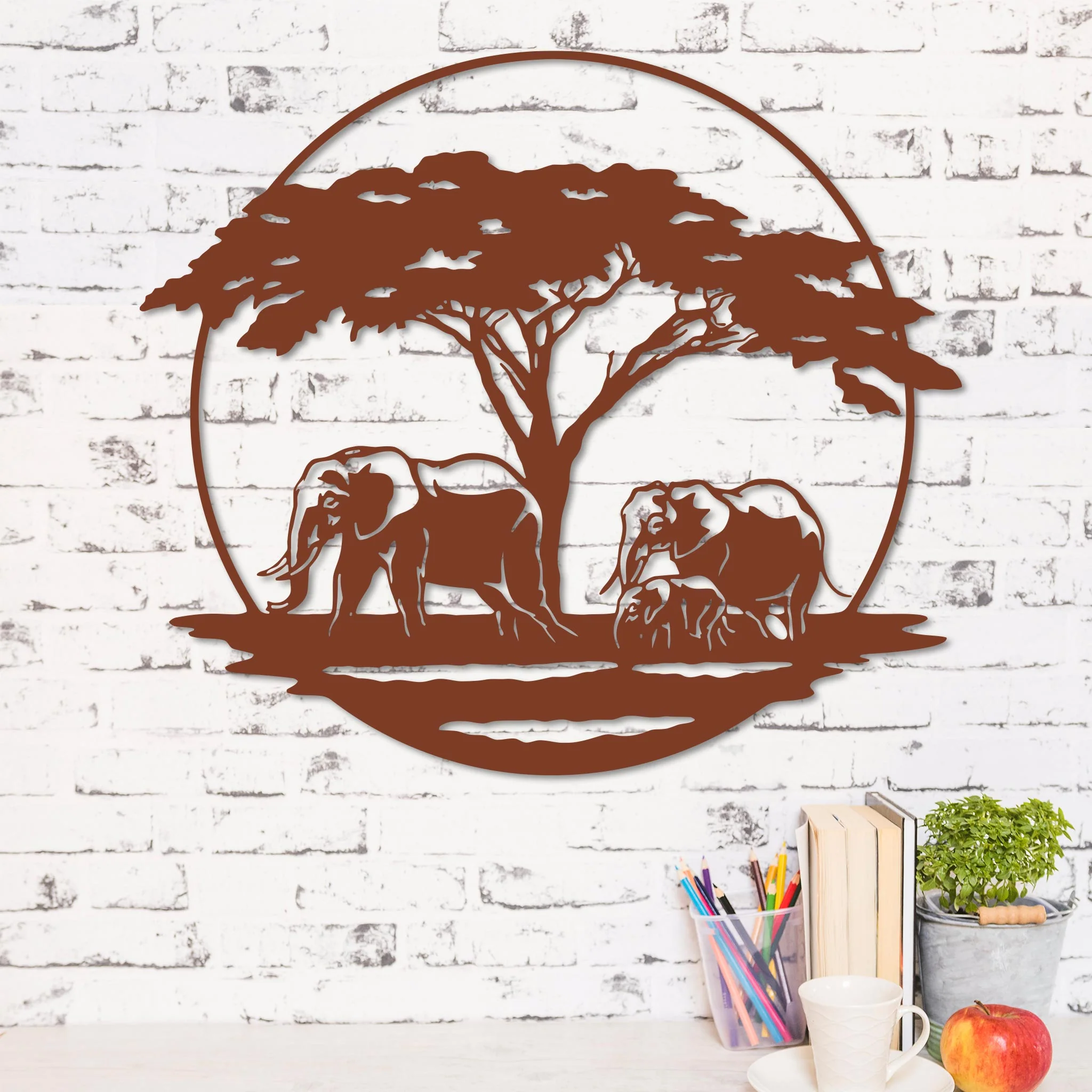 Elephant with Calf in the Serengeti Sign - Image 7