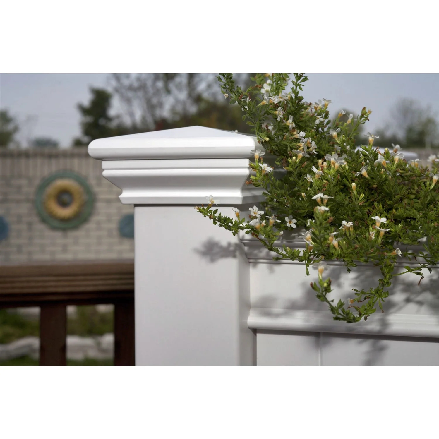 Elevated Planter Raised Grow Bed in White Vinyl - Image 4