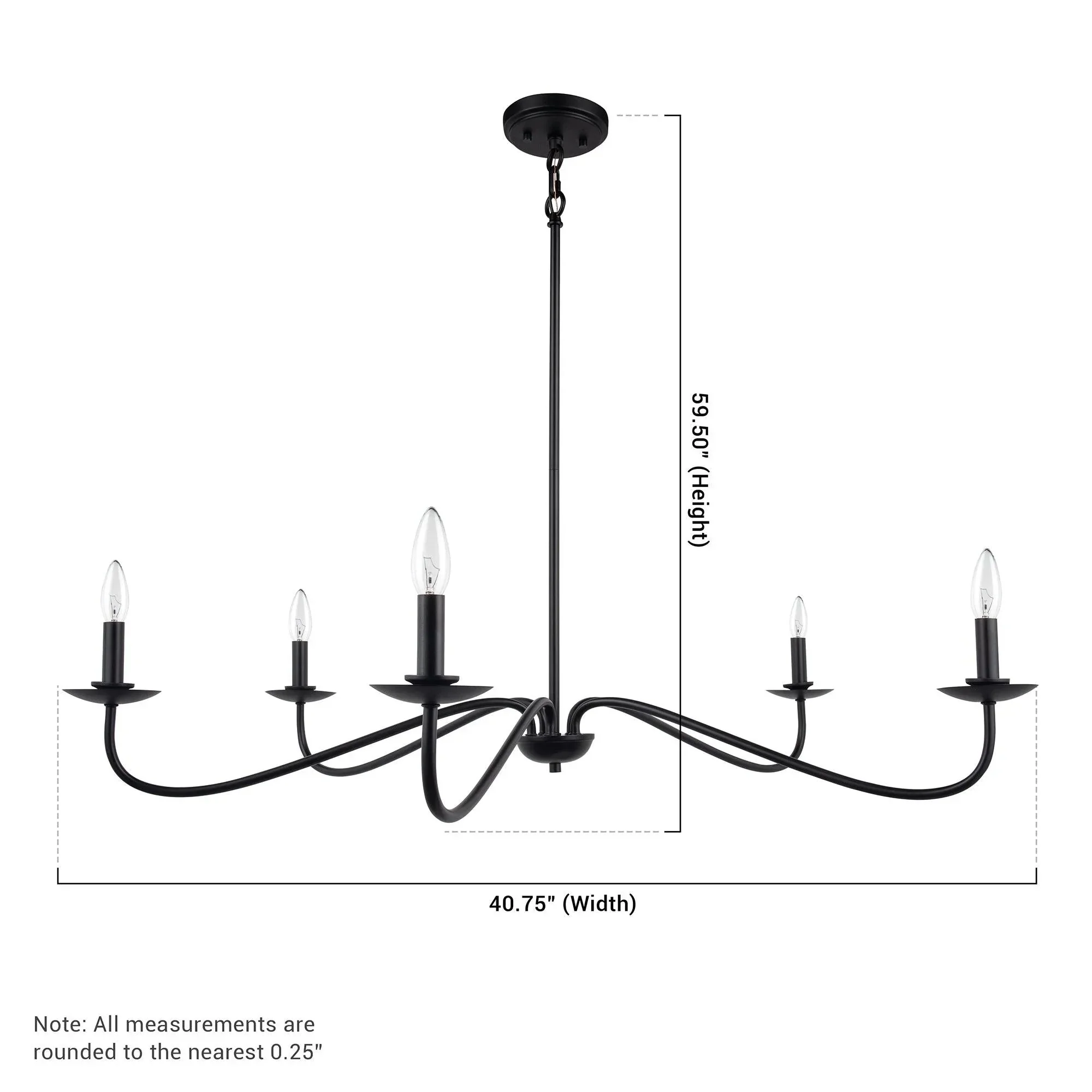 Ellie 5-Light Elegant Industrial Dimmable Chandelier - Image 11