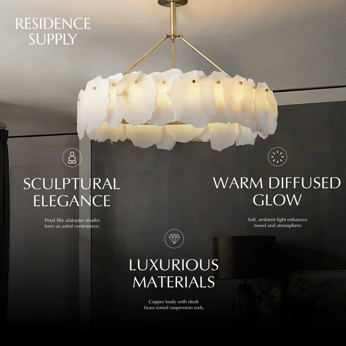 Elora Alabaster Chandelier - Image 8