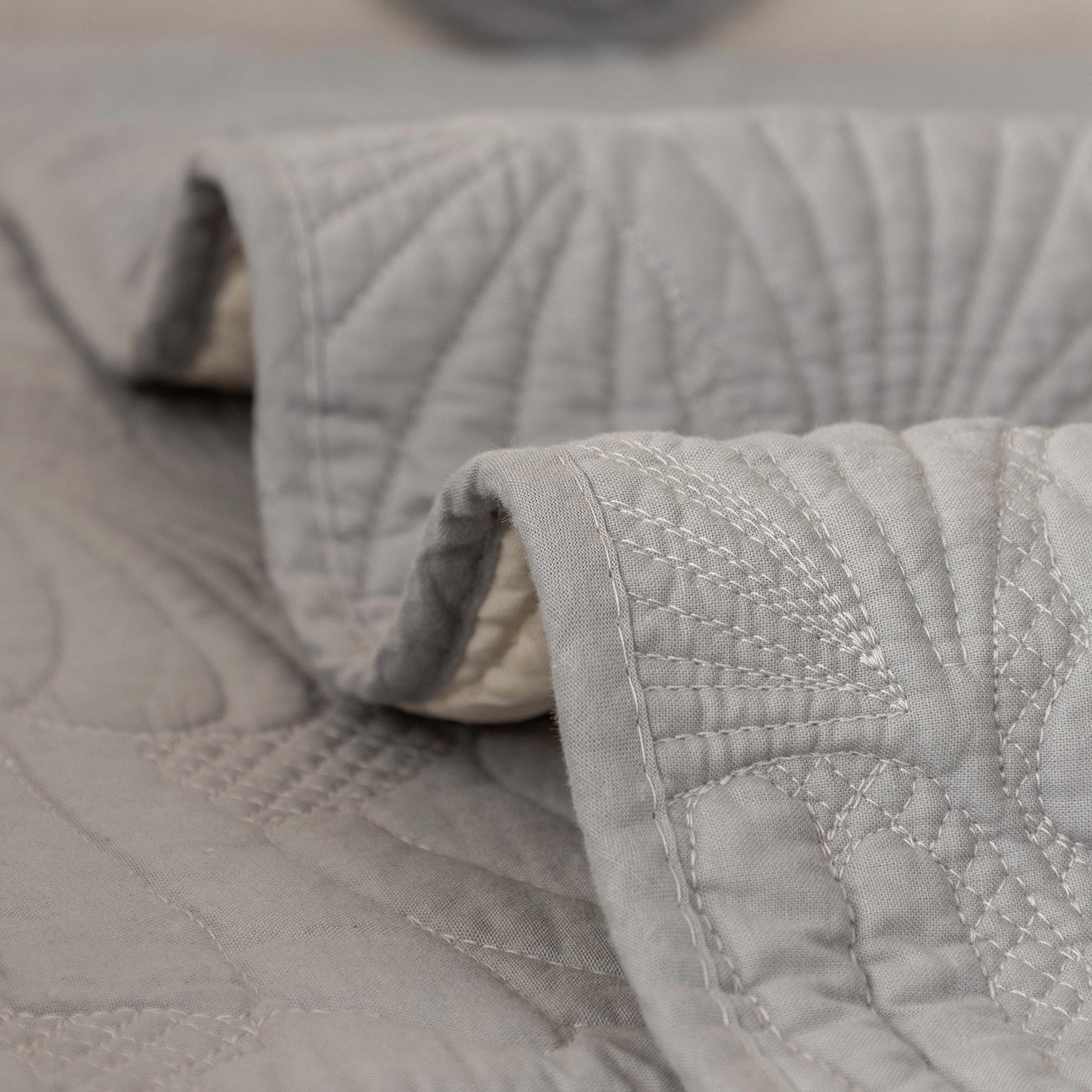 Embossed Leaf Cotton Quilted Sofa Cover Non-Slip Couch Protector with Thick Padding - Image 42