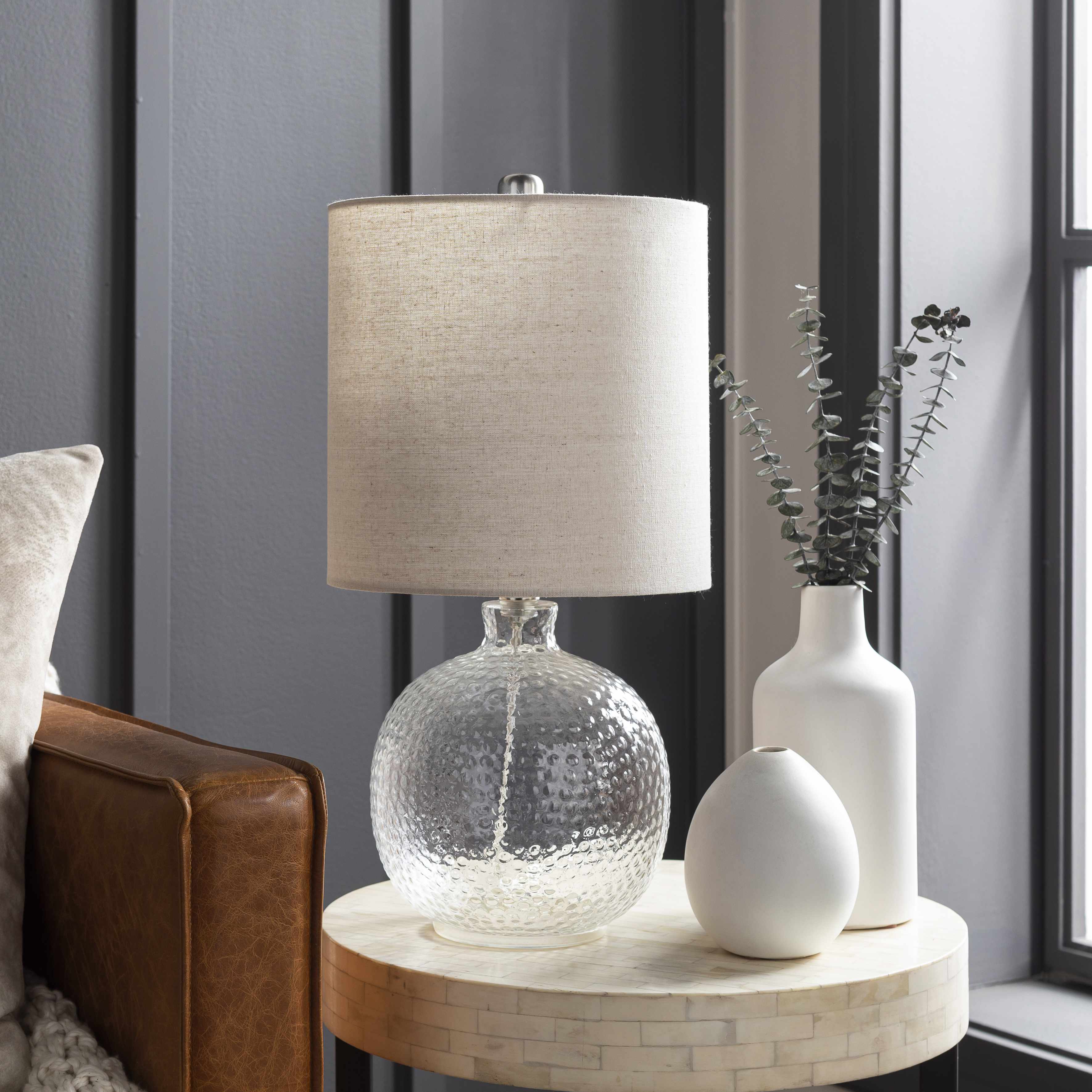 Enetai Glass White Table Lamp - Image 2