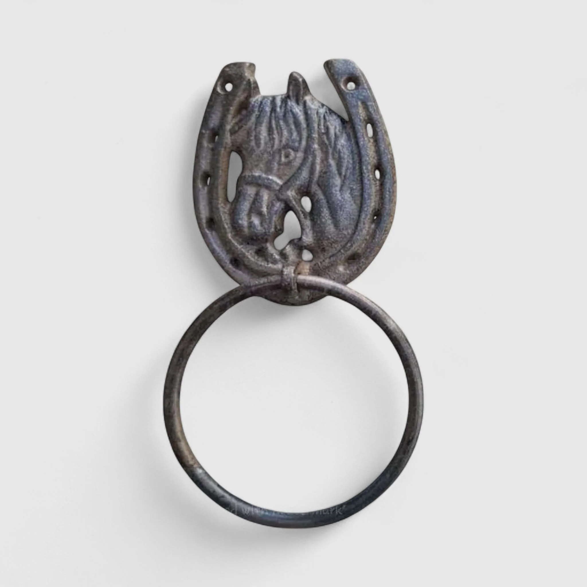 Horse Head Towel Ring, Equestrian Cast Iron Bath & Kitchen - Image 2
