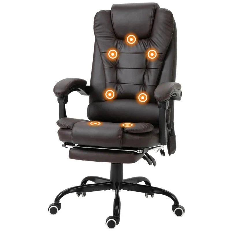 Espresso 7 Mode Vibrating High Back Executive Massage Adjustable Office Chair - Image 2
