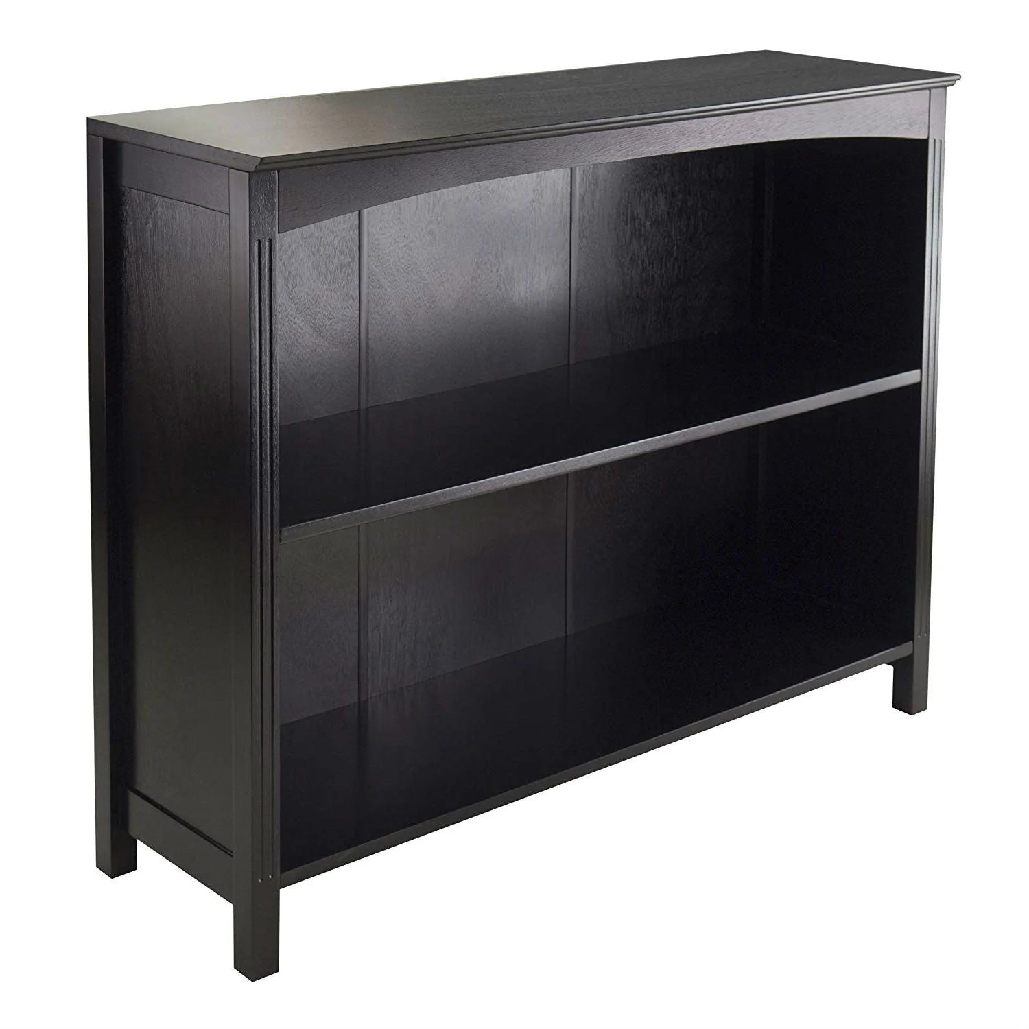 Espresso Sturdy 3 Tier Bookcase Shelf Dresser - Image 2