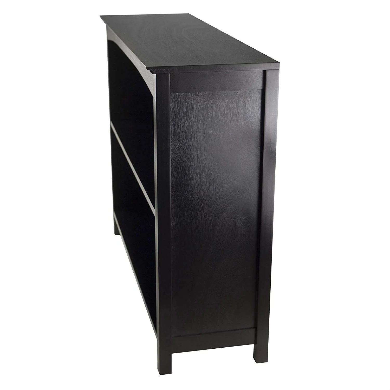 Espresso Sturdy 3 Tier Bookcase Shelf Dresser - Image 3