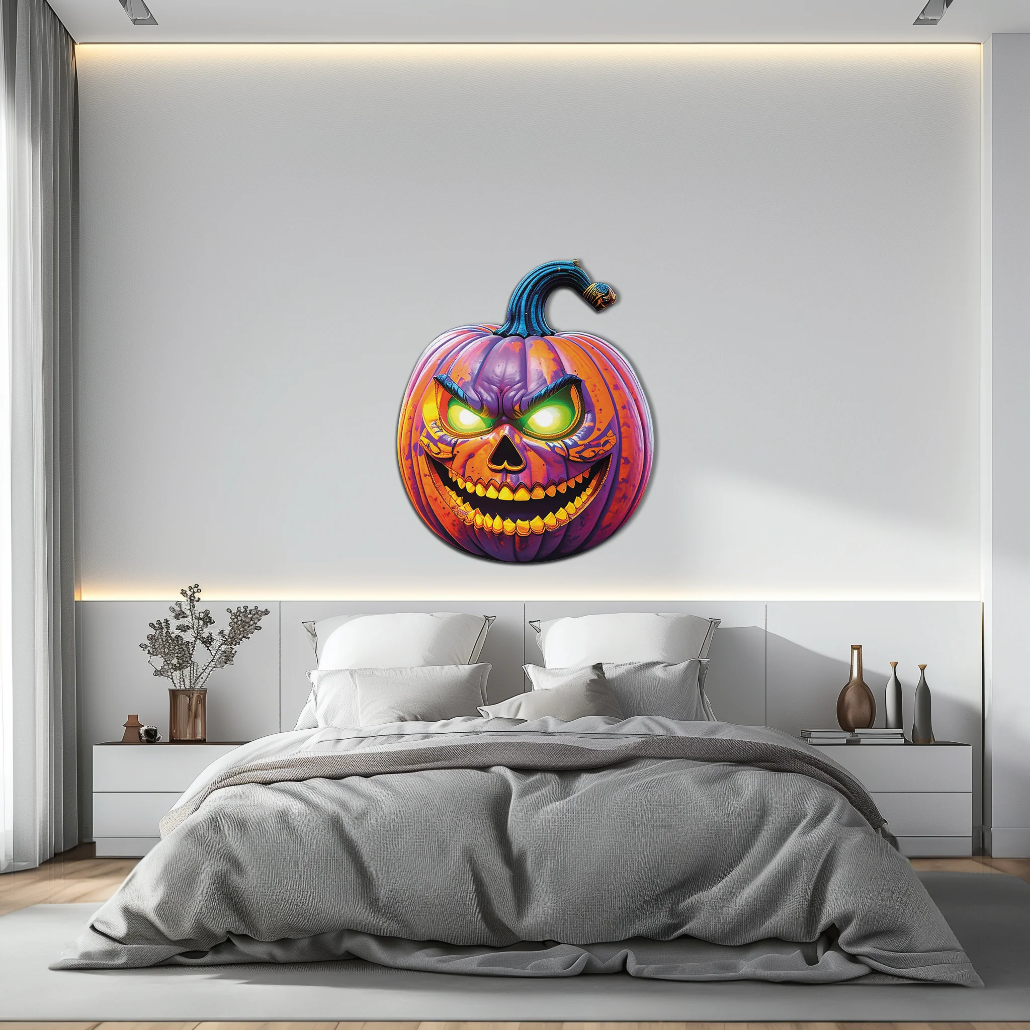Evil Pumpkin Metal Wall Art – Spooky Halloween Decor-KAFUVM034 - Image 5