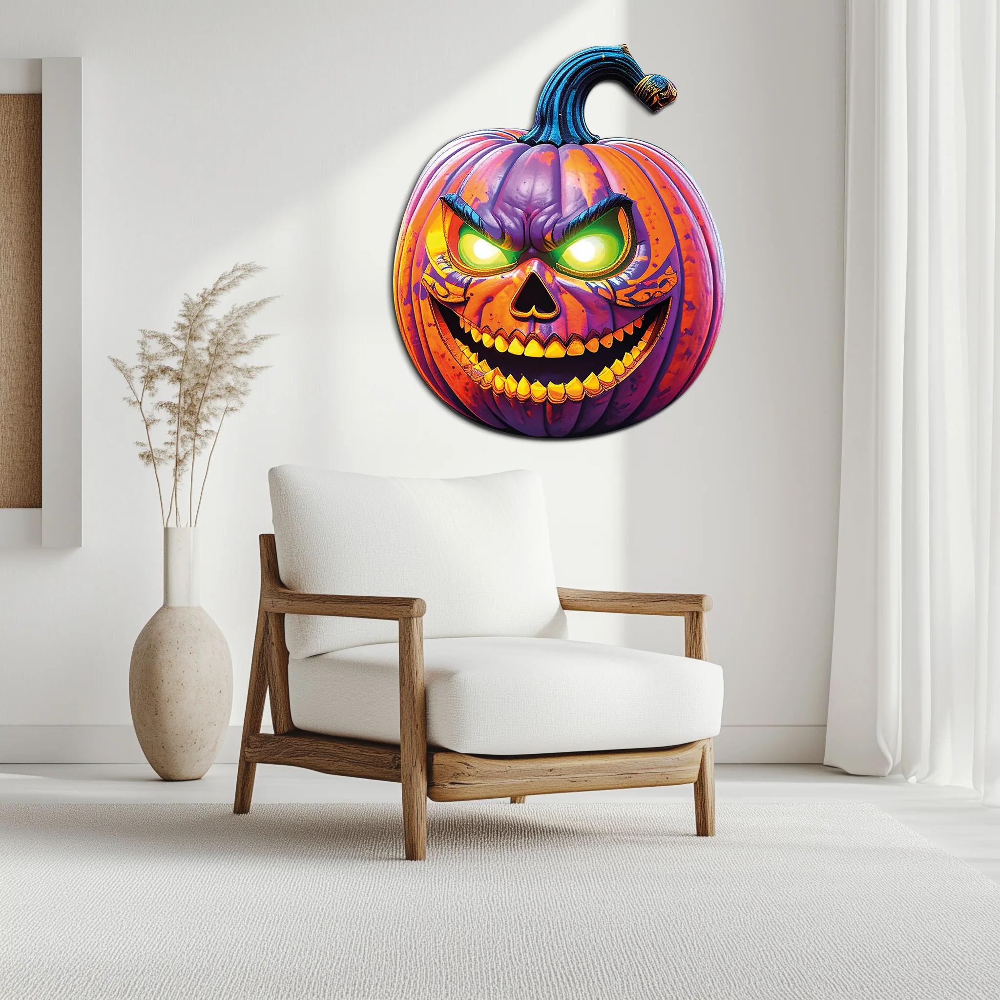 Evil Pumpkin Metal Wall Art – Spooky Halloween Decor-KAFUVM034 - Image 8