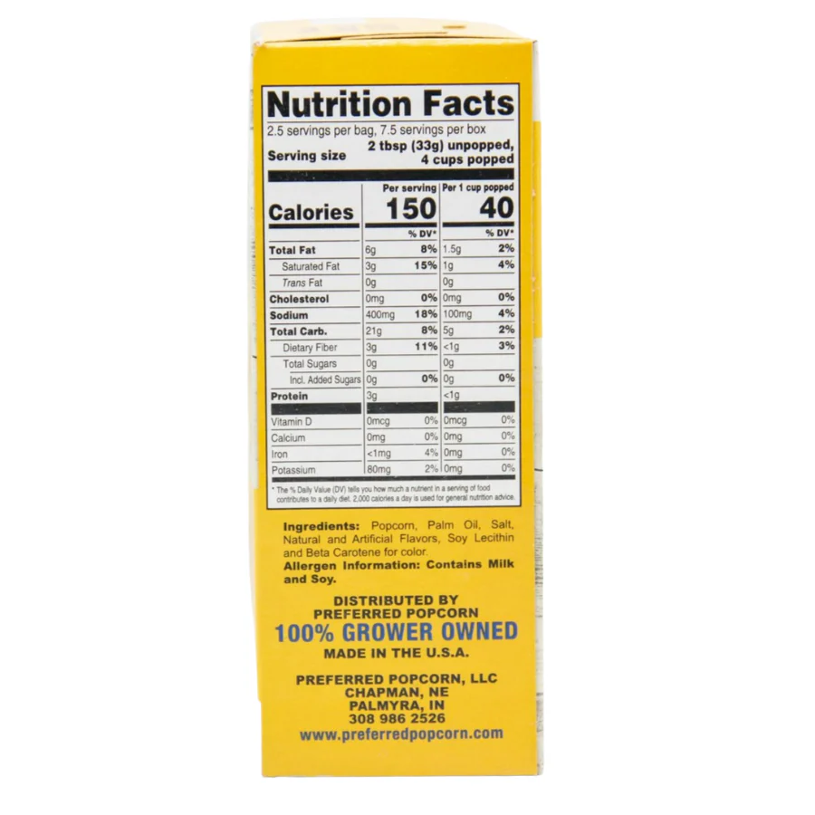 Extra Butter Flavored Microwave Popcorn | Pack of 3 Boxes | Preferred Popcorn - Image 3