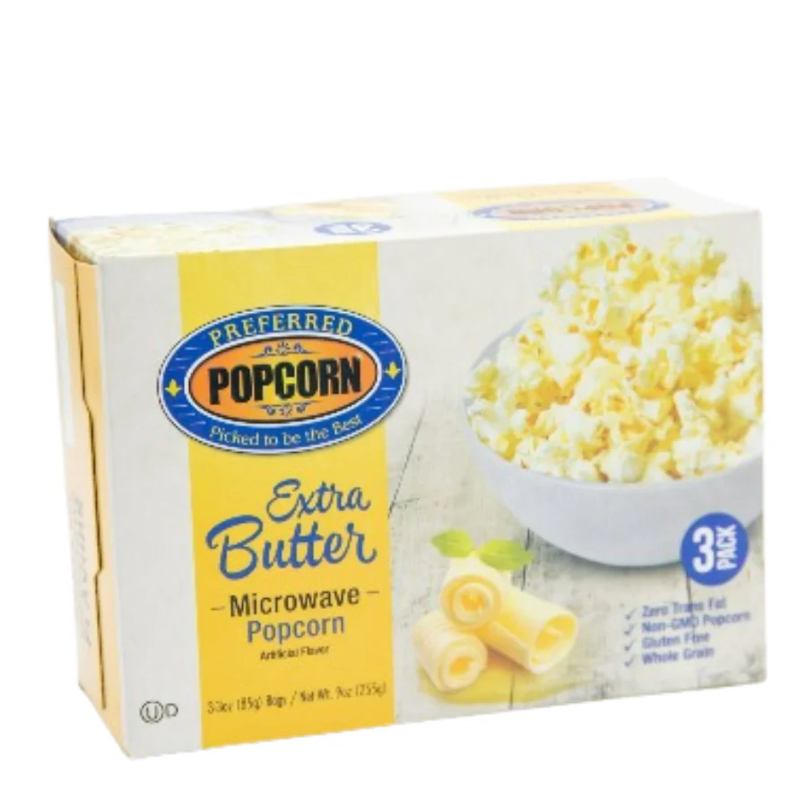 Extra Butter Flavored Microwave Popcorn | Pack of 6 Boxes | Preferred Popcorn - Image 4