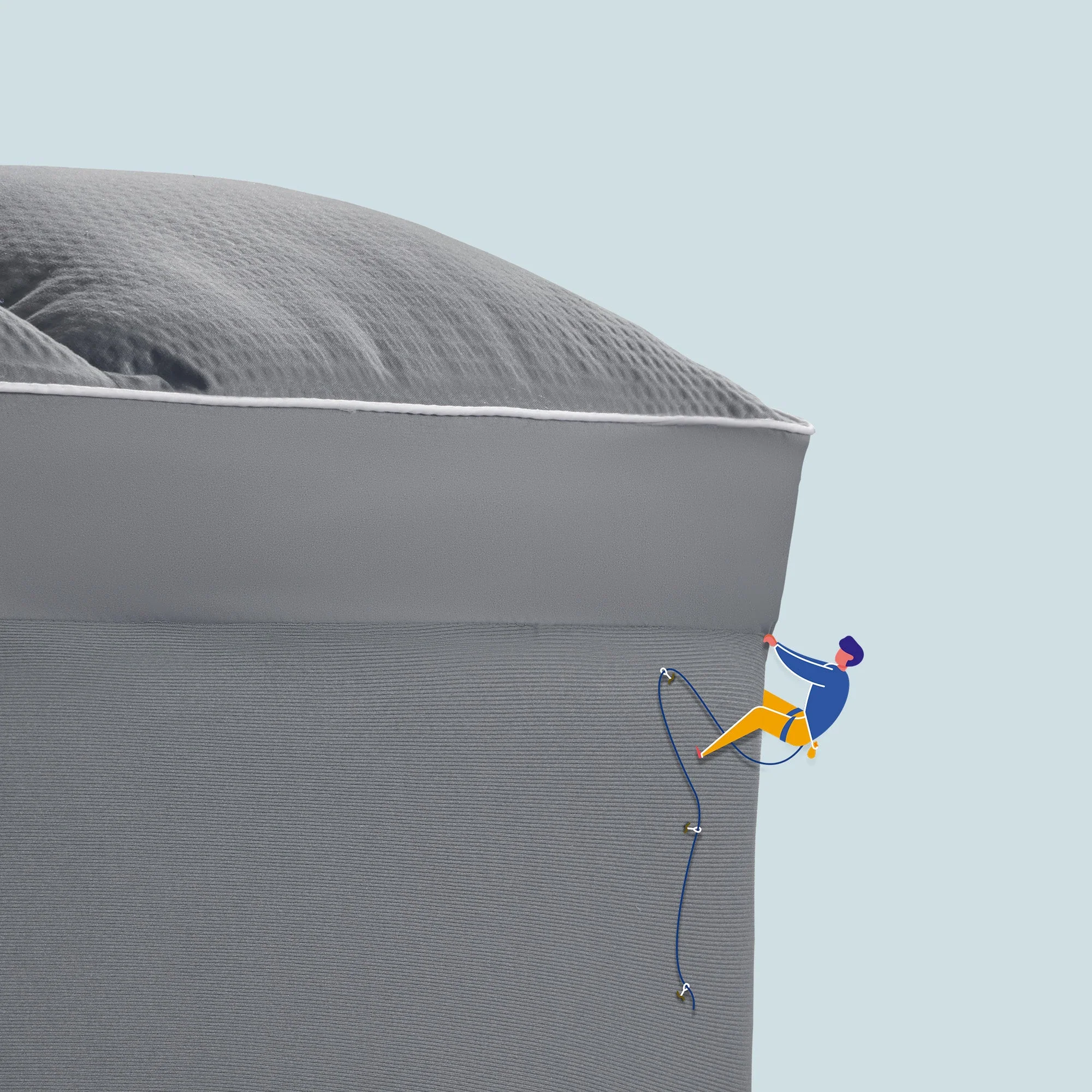 Extra Fluffy Mattress Pad Deep Pockets Grey - Image 8