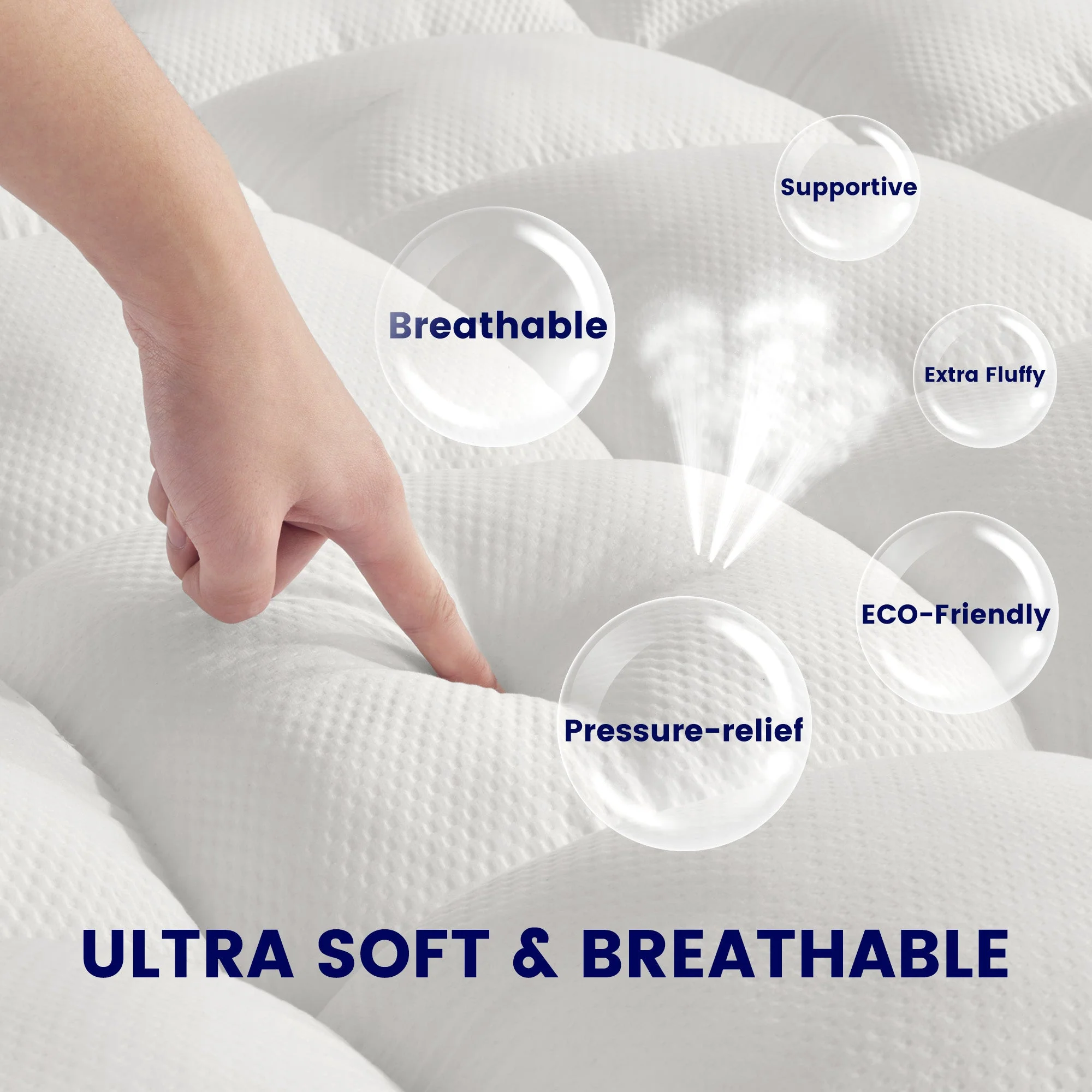 Extra Fluffy Mattress Pad Deep Pockets White - Image 5