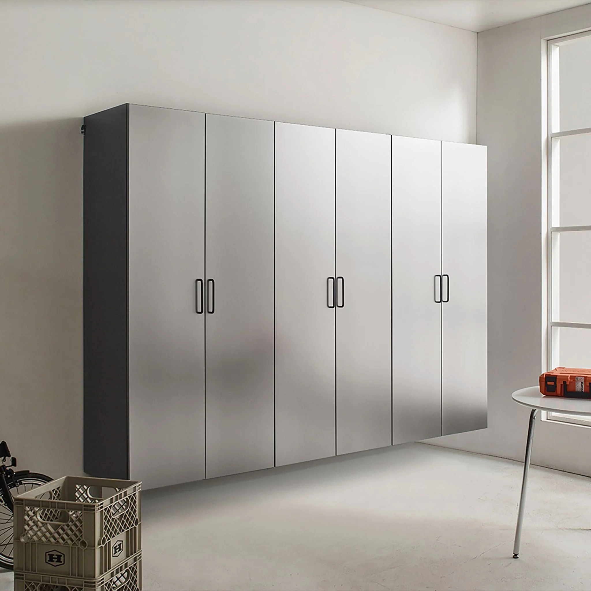 Extra Large Heavy-Duty 96-Inch Garage Cabinet Storage Set With Soft-Close Doors And Adjustable Shelves (SAK74369) - Image 7