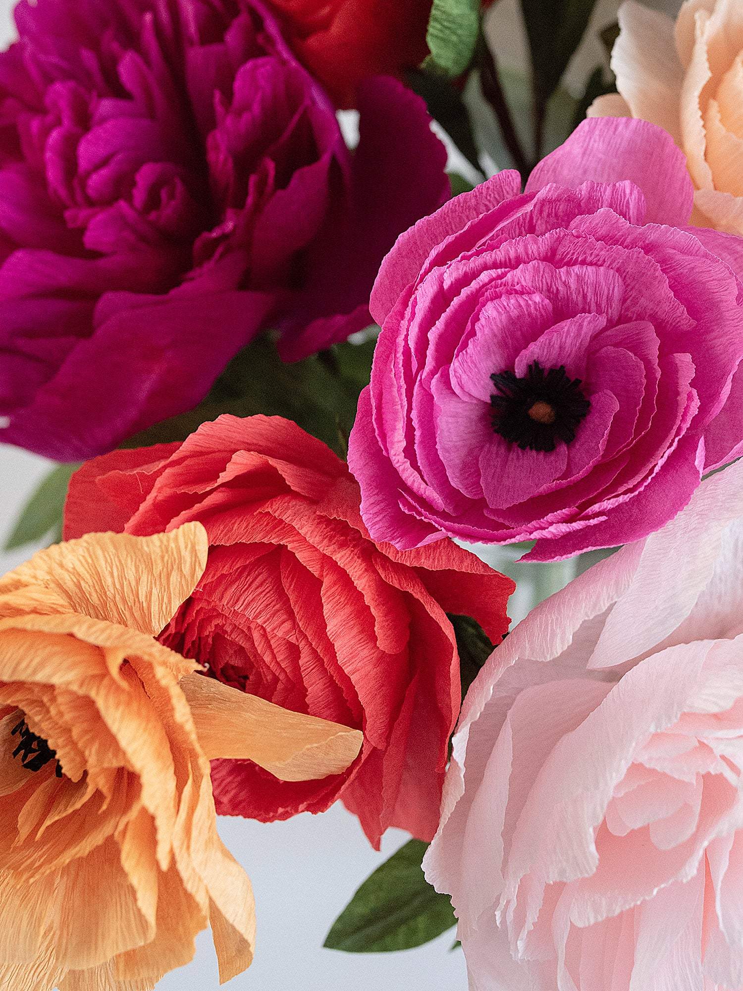 Extra Spicy Please | Paper Peony and Ranunculus Bouquet - Image 3