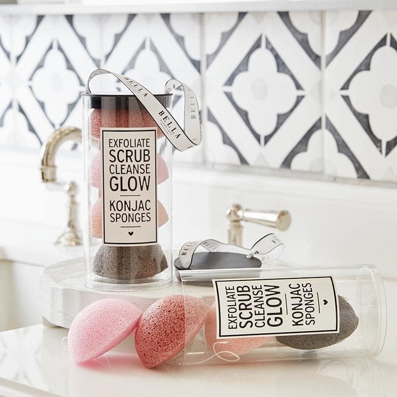 Facial Konjac Sponges in Blush Ash Tube Pack | Giftable Skincare Beauty Kit Set - Image 4