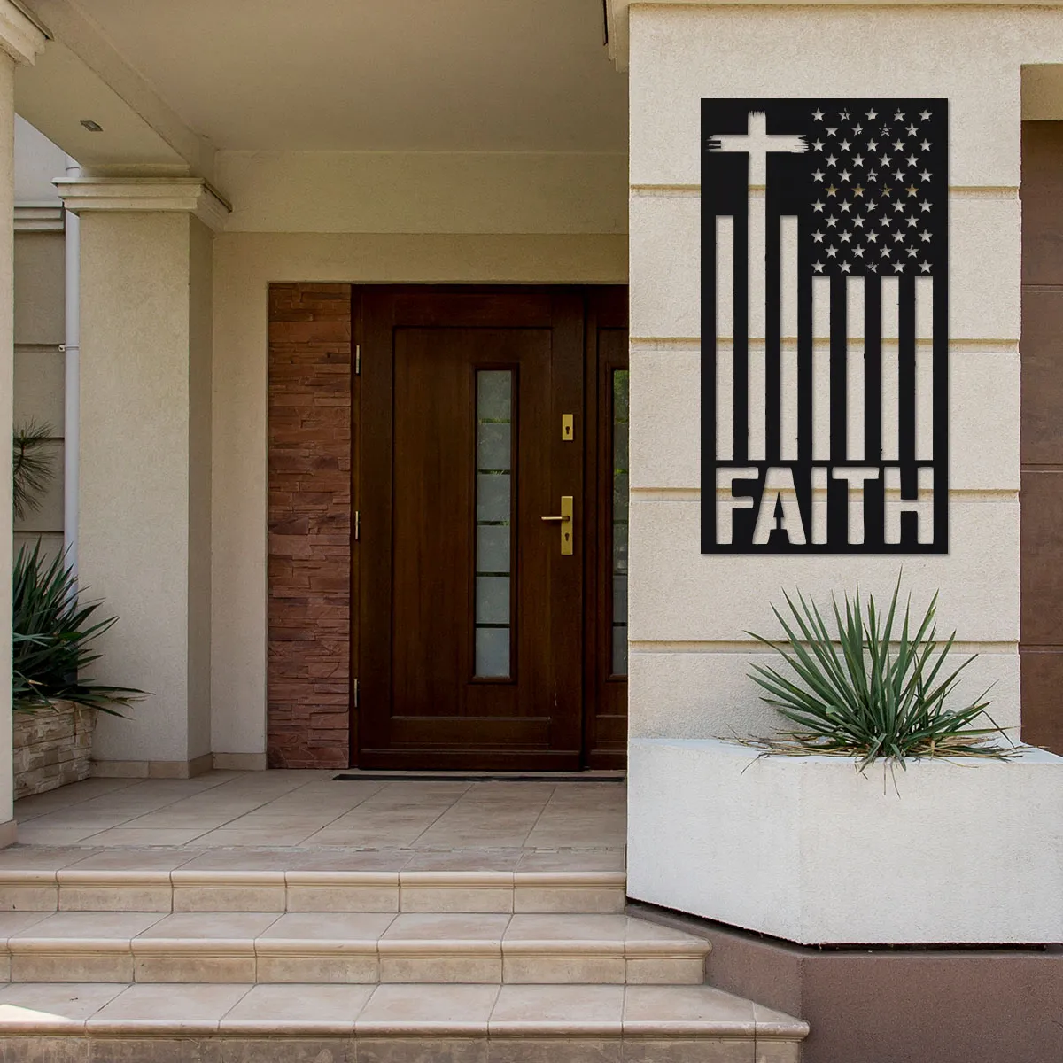 Faith/Cross American Flag - Image 2