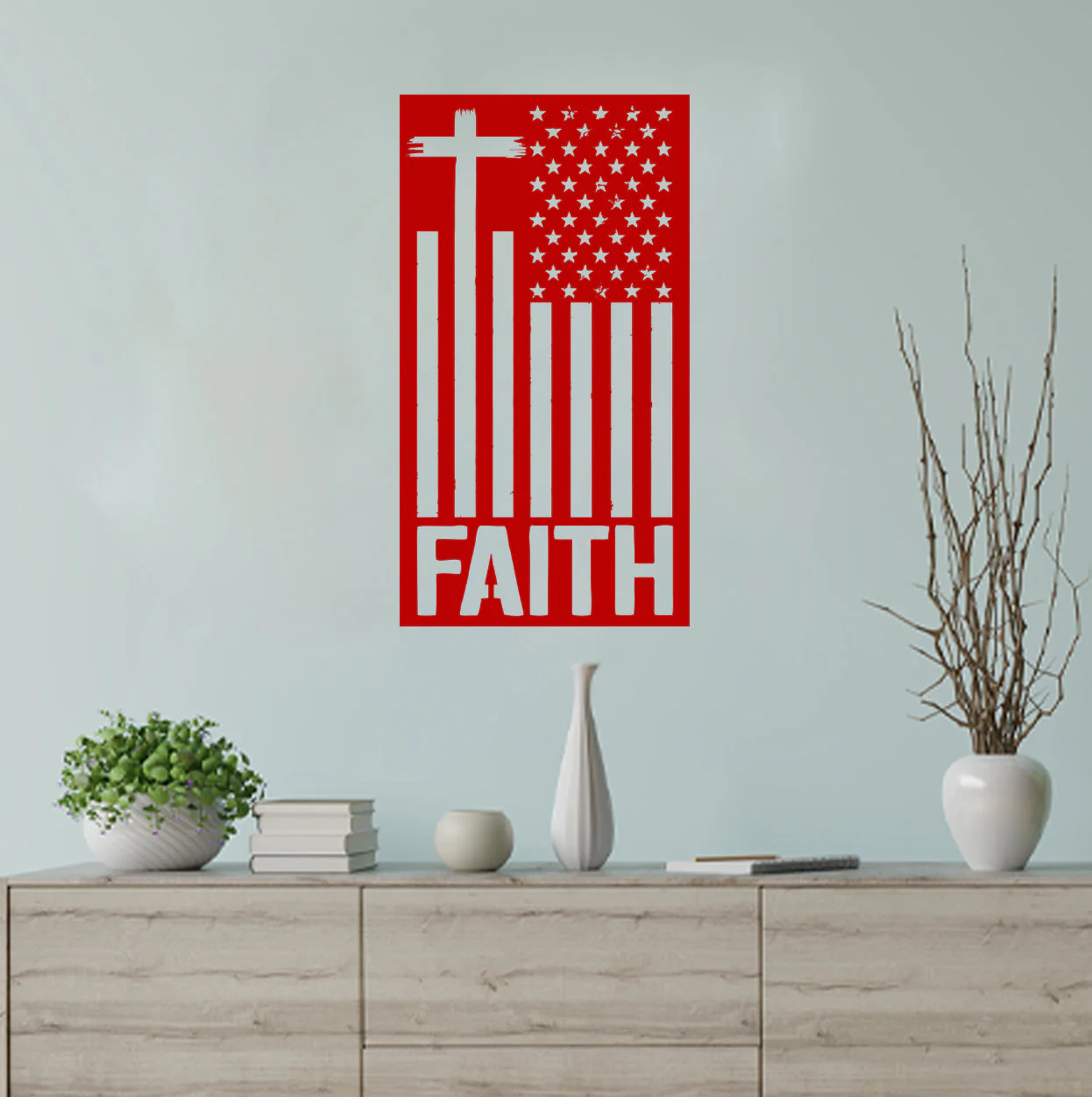 Faith/Cross American Flag - Image 9