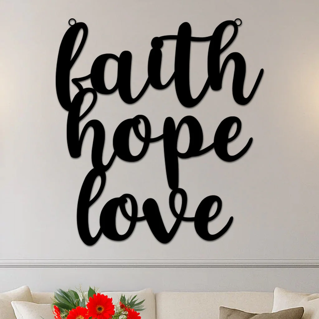 Faith Hope Love Sign - Image 3
