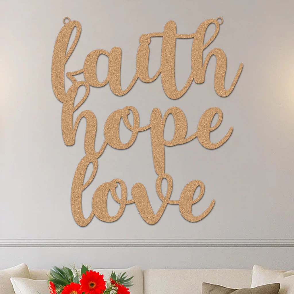 Faith Hope Love Sign - Image 4