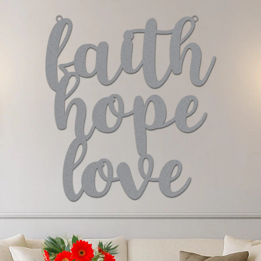 Faith Hope Love Sign - Image 5