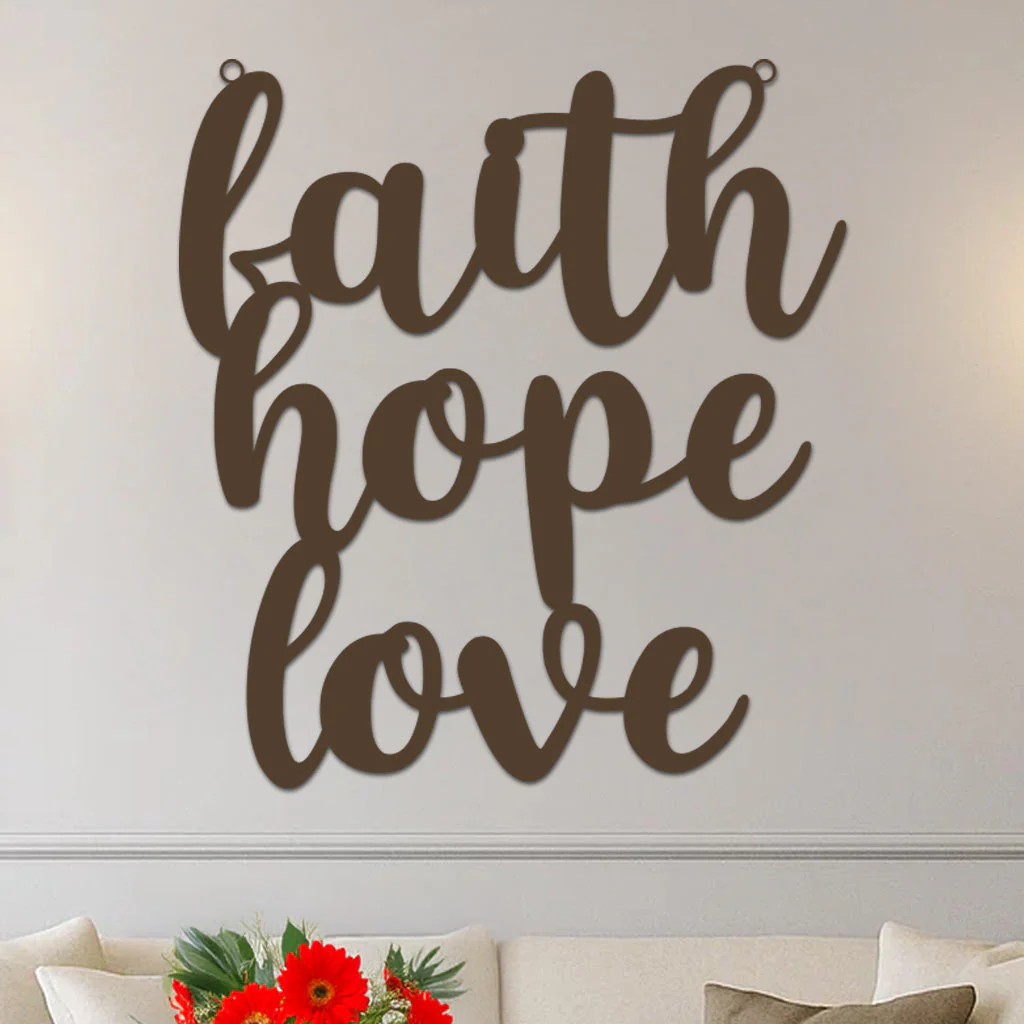 Faith Hope Love Sign - Image 6