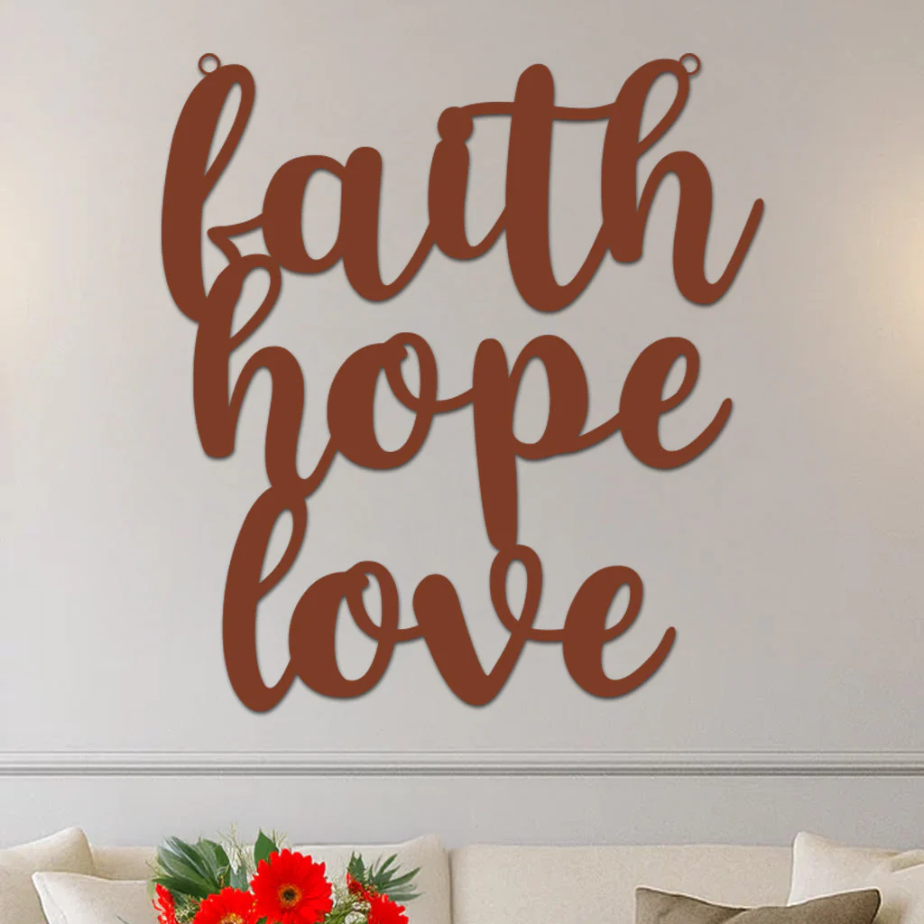 Faith Hope Love Sign - Image 7