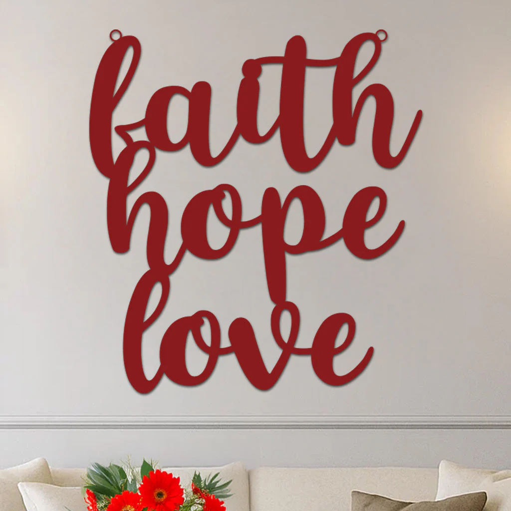 Faith Hope Love Sign - Image 8