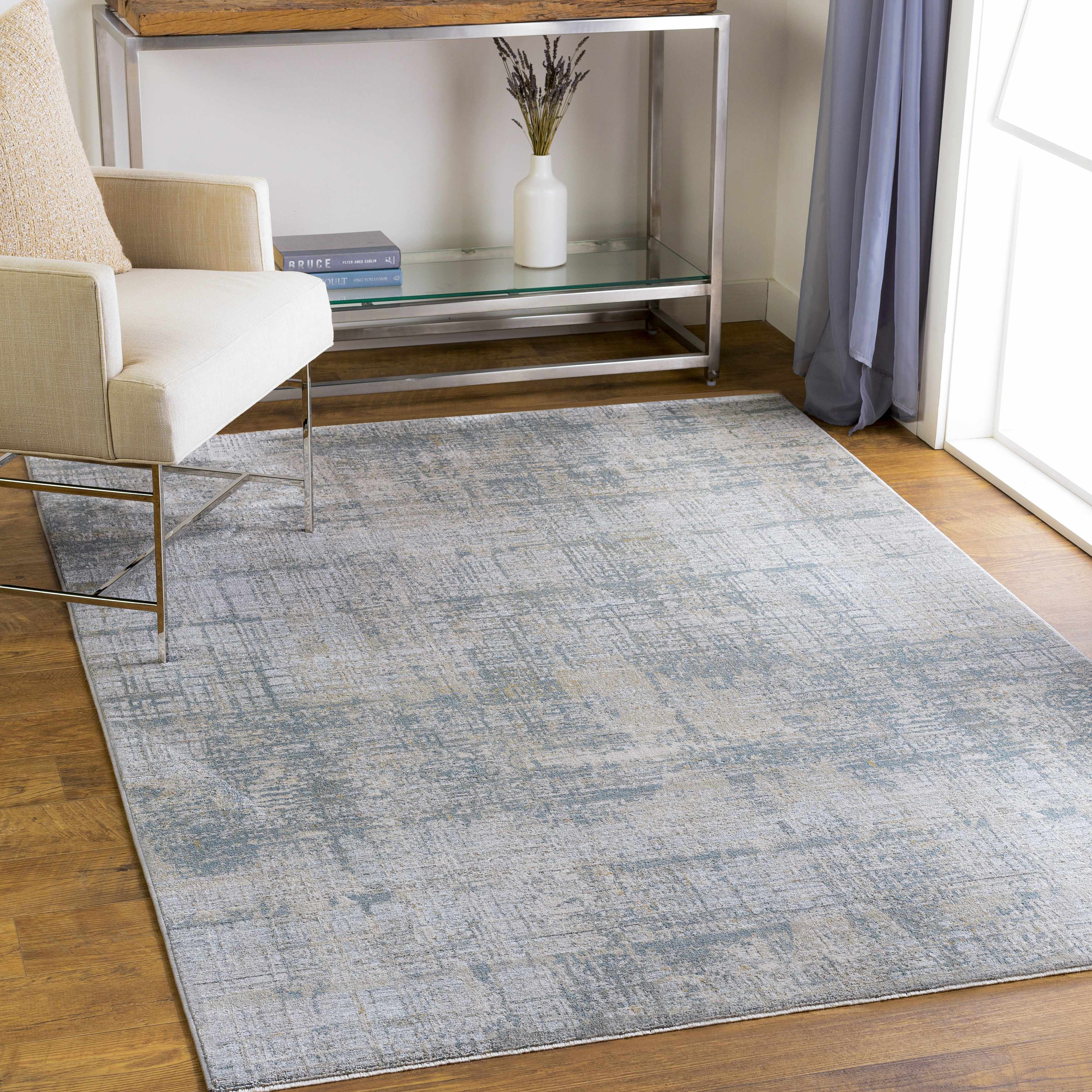 Fallin Gray Thick Luxe Abstract Striped Rug - Image 3