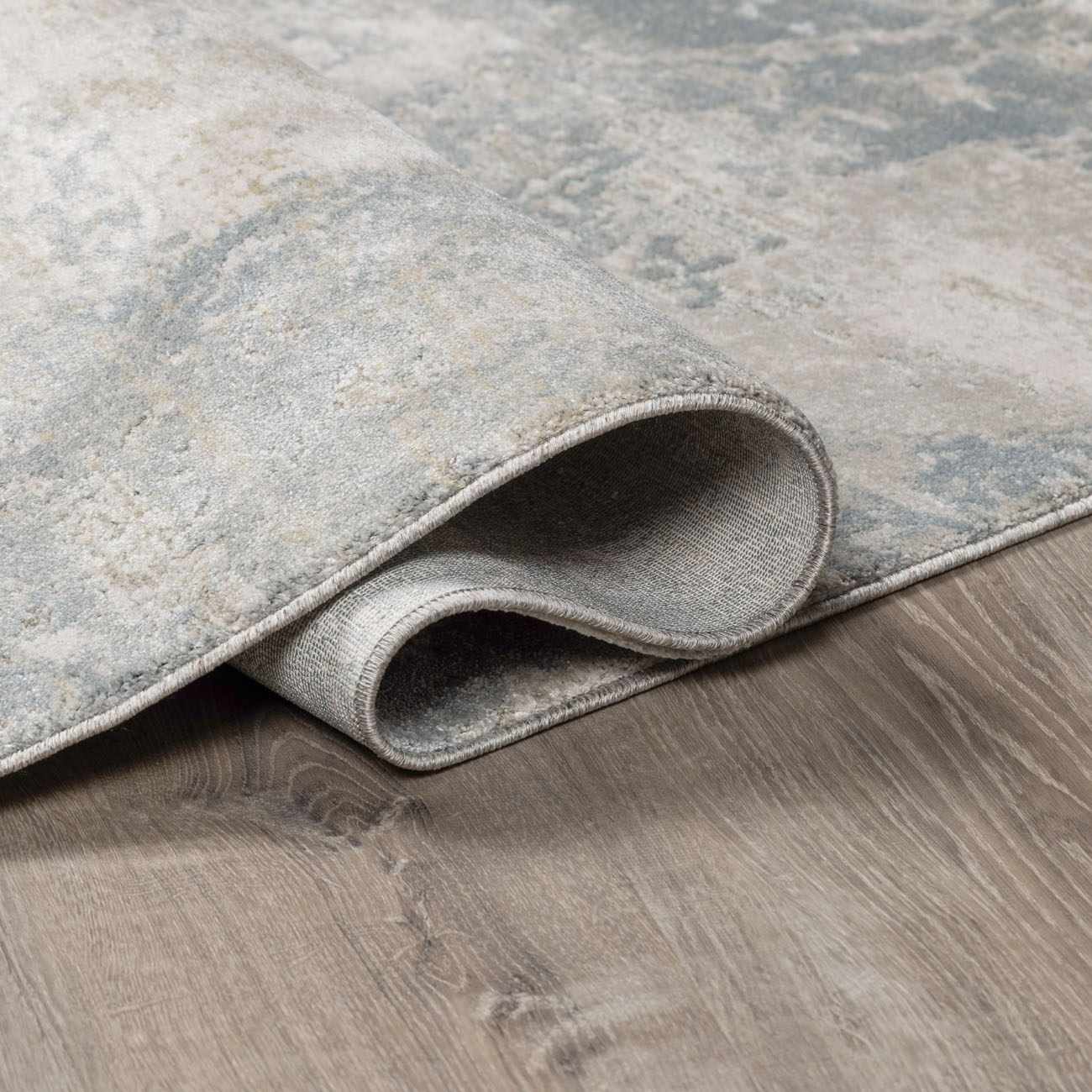 Fallin Gray Thick Luxe Abstract Striped Rug - Image 6